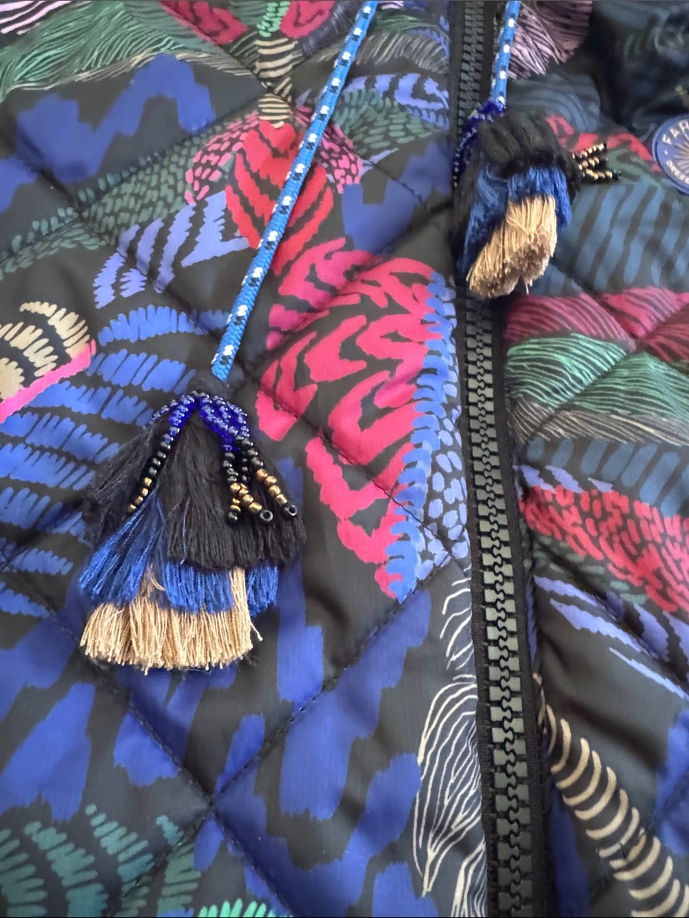 FARM Rio Blue McCaw Forest Reversible Puffer - Picture 7 of 15
